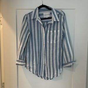 Lola River Blue Striped Women's Blouse